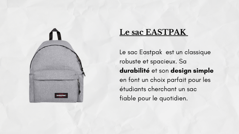 sac de cours pour étudiant