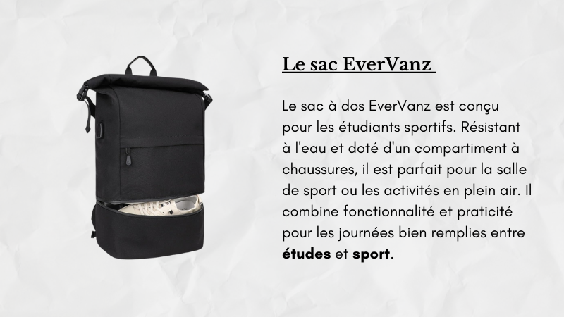 sac à dos pour étudiant sportif