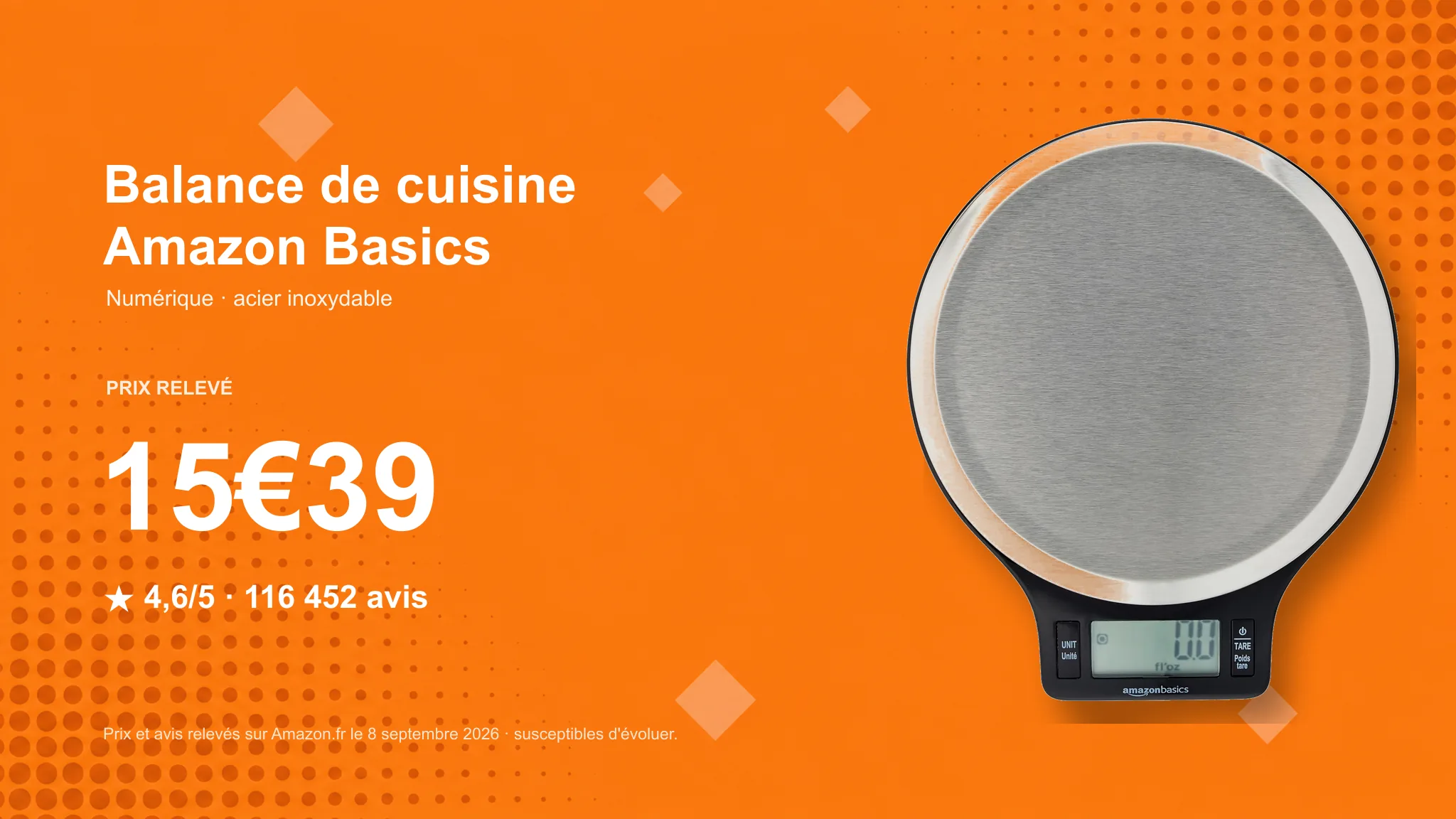 Balance de cuisine compacte
