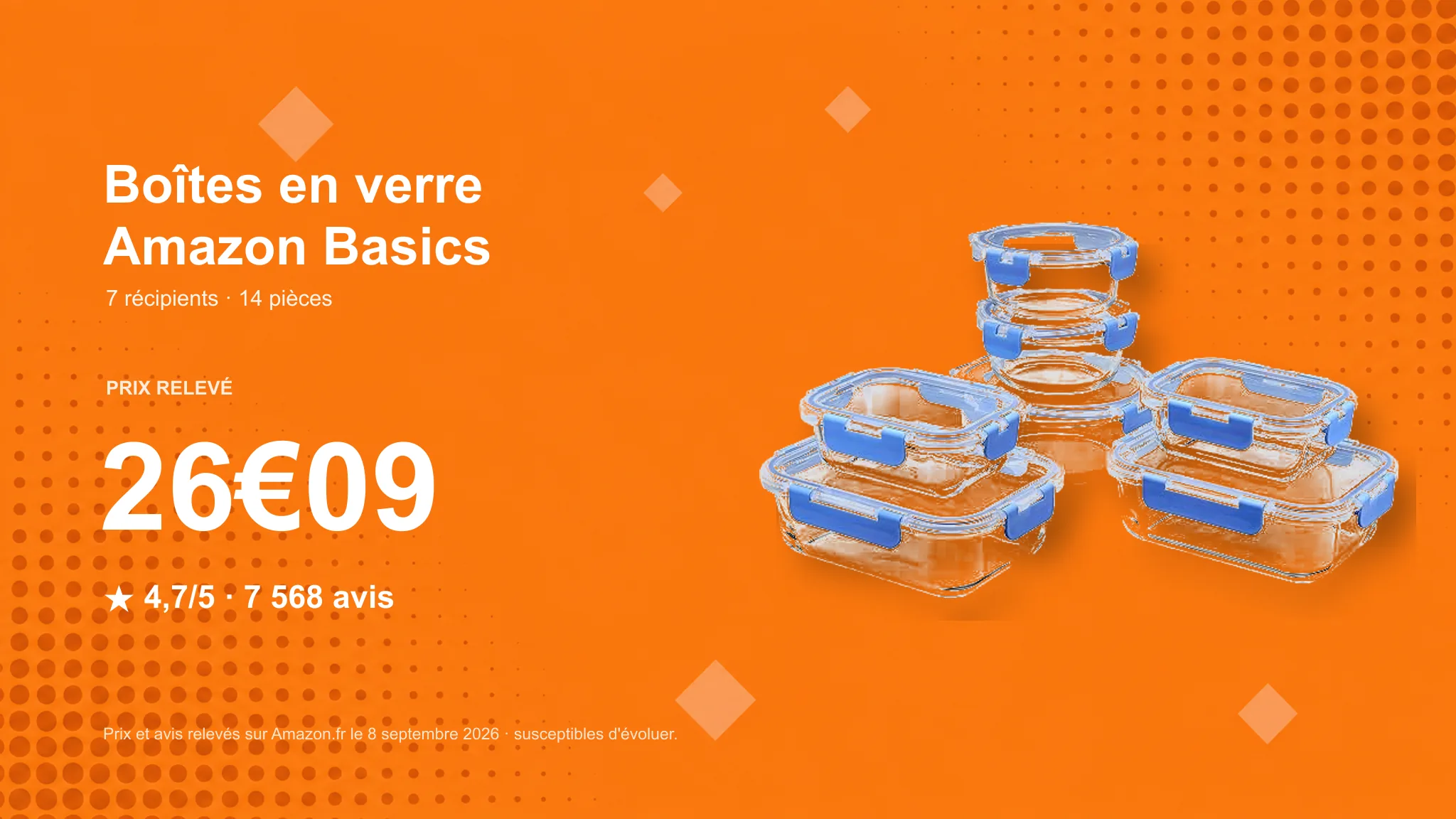 Boîtes hermétiques en verre pour conserver les repas
